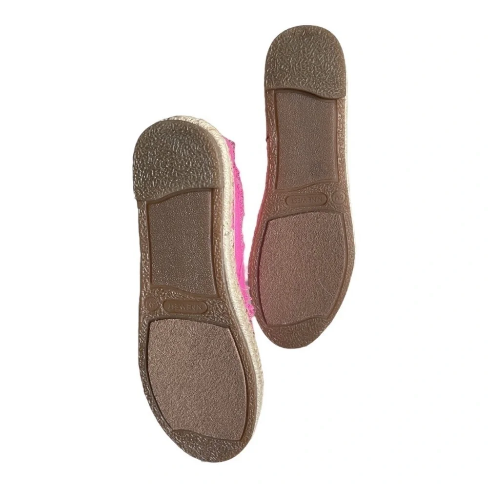 Fuchsia Canvas Espadrilles | Nine West Slip-On Flats | Size 5 | Cruise